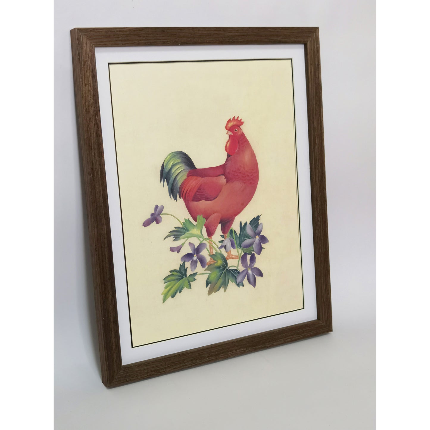 Rhode Island Rhode Warbler Art Print - Hand-Drawn & Digitally Printed on Premium Matte Paper, Natural Wood Frame, Multiple Sizes & Colors, Dual Display for Home & Office