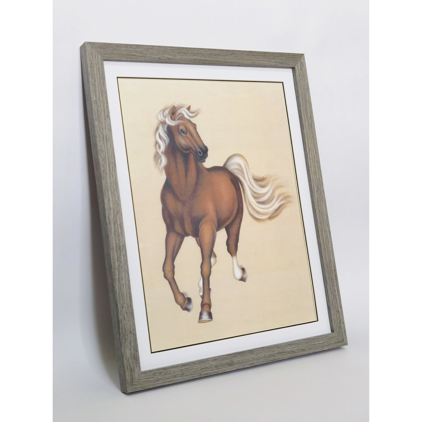 American Quarter Horse Artwork – Hand-painted Fine Art, Premium MATT Paper, Natural Wood Frame, Multiple Sizes & Colors