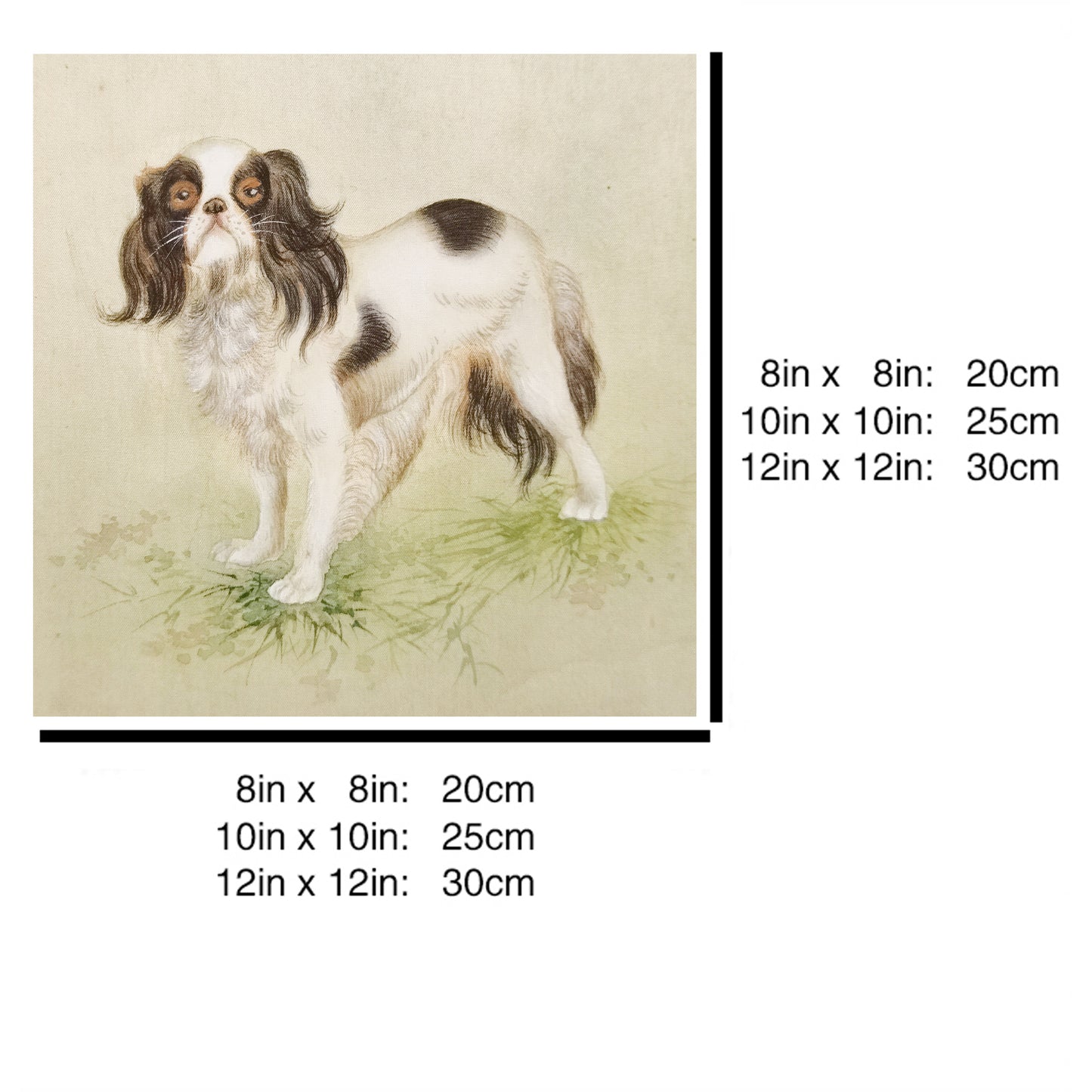 Hand-painted Pekingese Dog Art Print – Gongbi Technique, Premium MATT Paper, Natural Wood Frame, Multiple Sizes & Colors