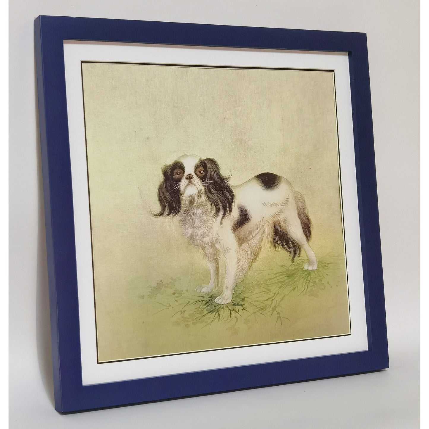 Hand-painted Pekingese Dog Art Print – Gongbi Technique, Premium MATT Paper, Natural Wood Frame, Multiple Sizes & Colors