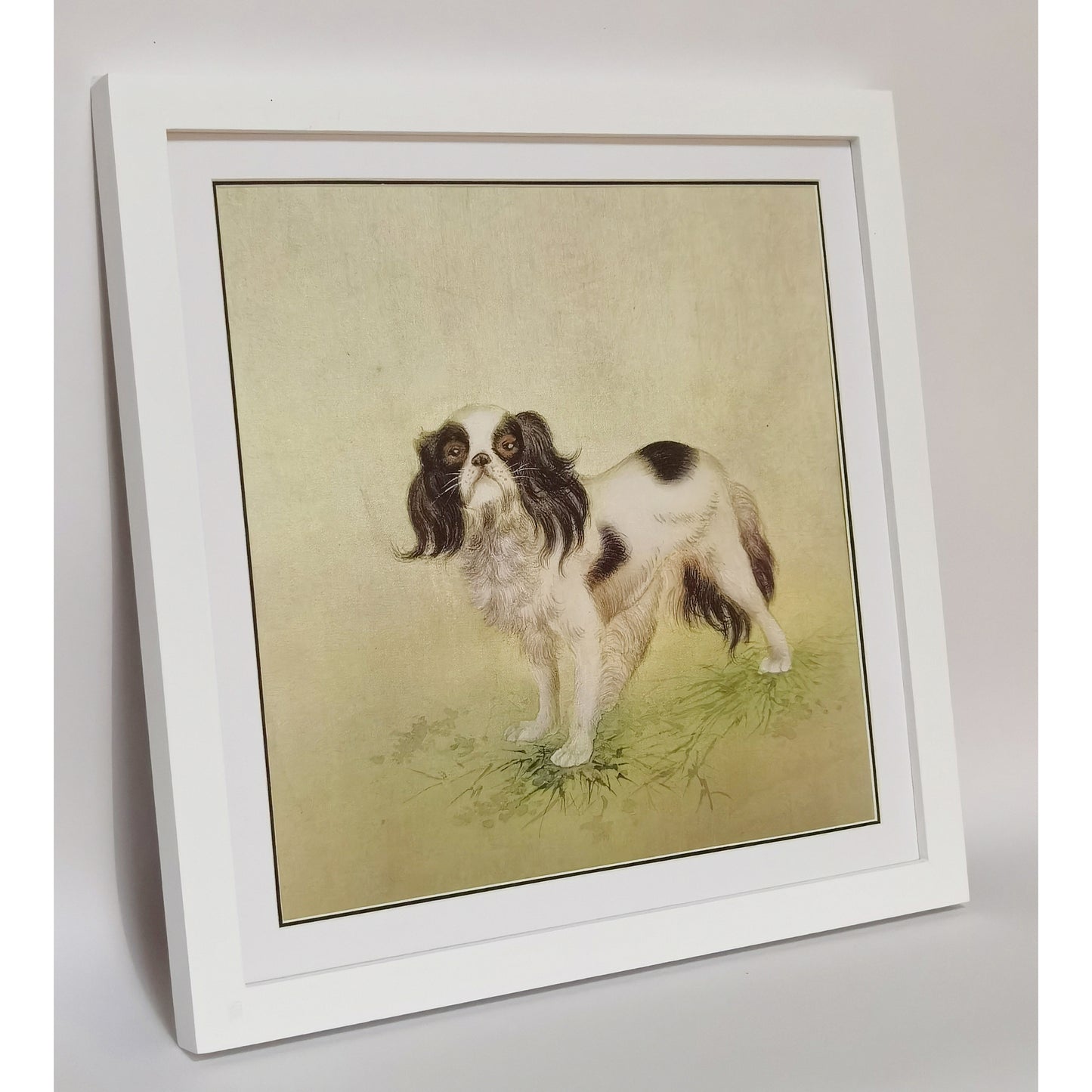 Hand-painted Pekingese Dog Art Print – Gongbi Technique, Premium MATT Paper, Natural Wood Frame, Multiple Sizes & Colors