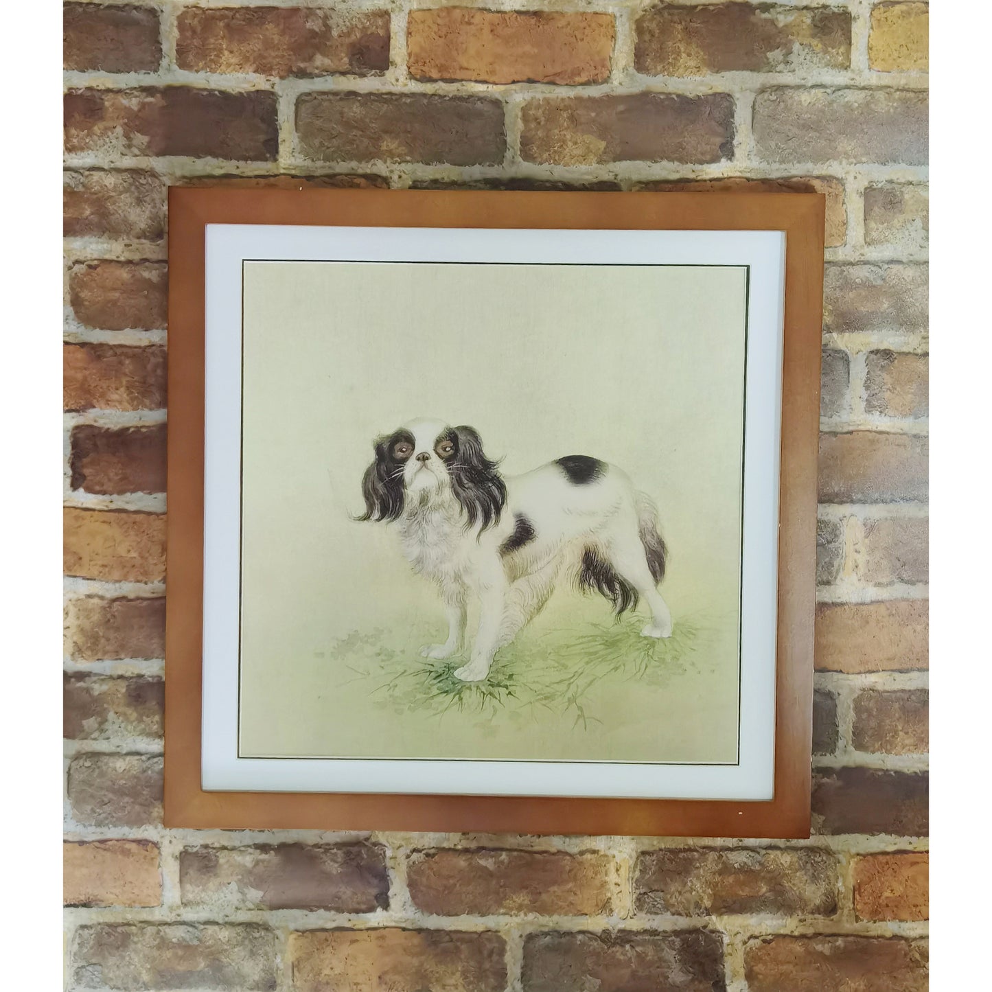 Hand-painted Pekingese Dog Art Print – Gongbi Technique, Premium MATT Paper, Natural Wood Frame, Multiple Sizes & Colors
