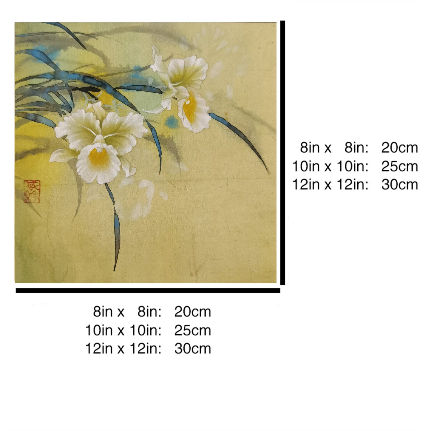 Hand-painted Lily Flower Watercolor Artwork – Elegant & Vibrant, Premium MATT Paper, Natural Wood Frame, Multiple Sizes & Colors