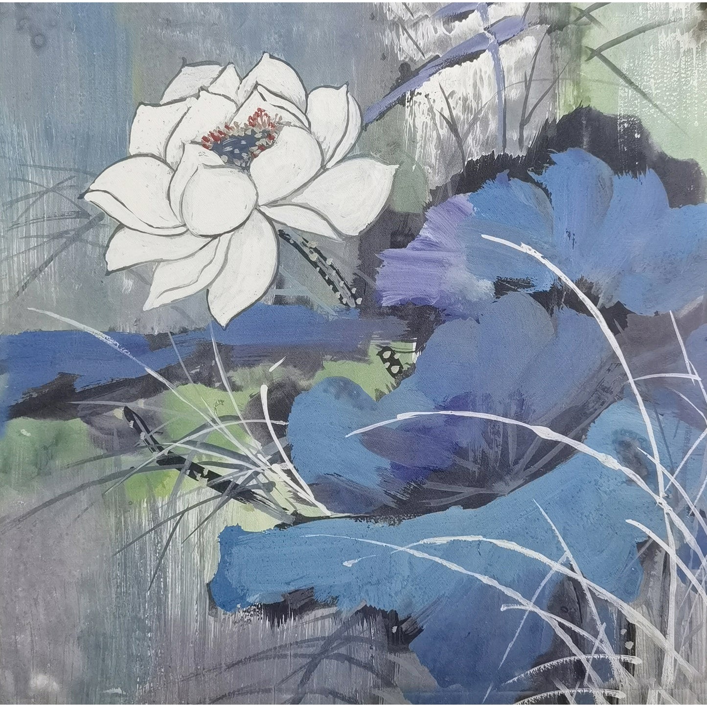 Hand-painted Lotus Flower Artwork – Watercolor Technique, Premium MATT Paper, Natural Wood Frame, Multiple Sizes & Colors