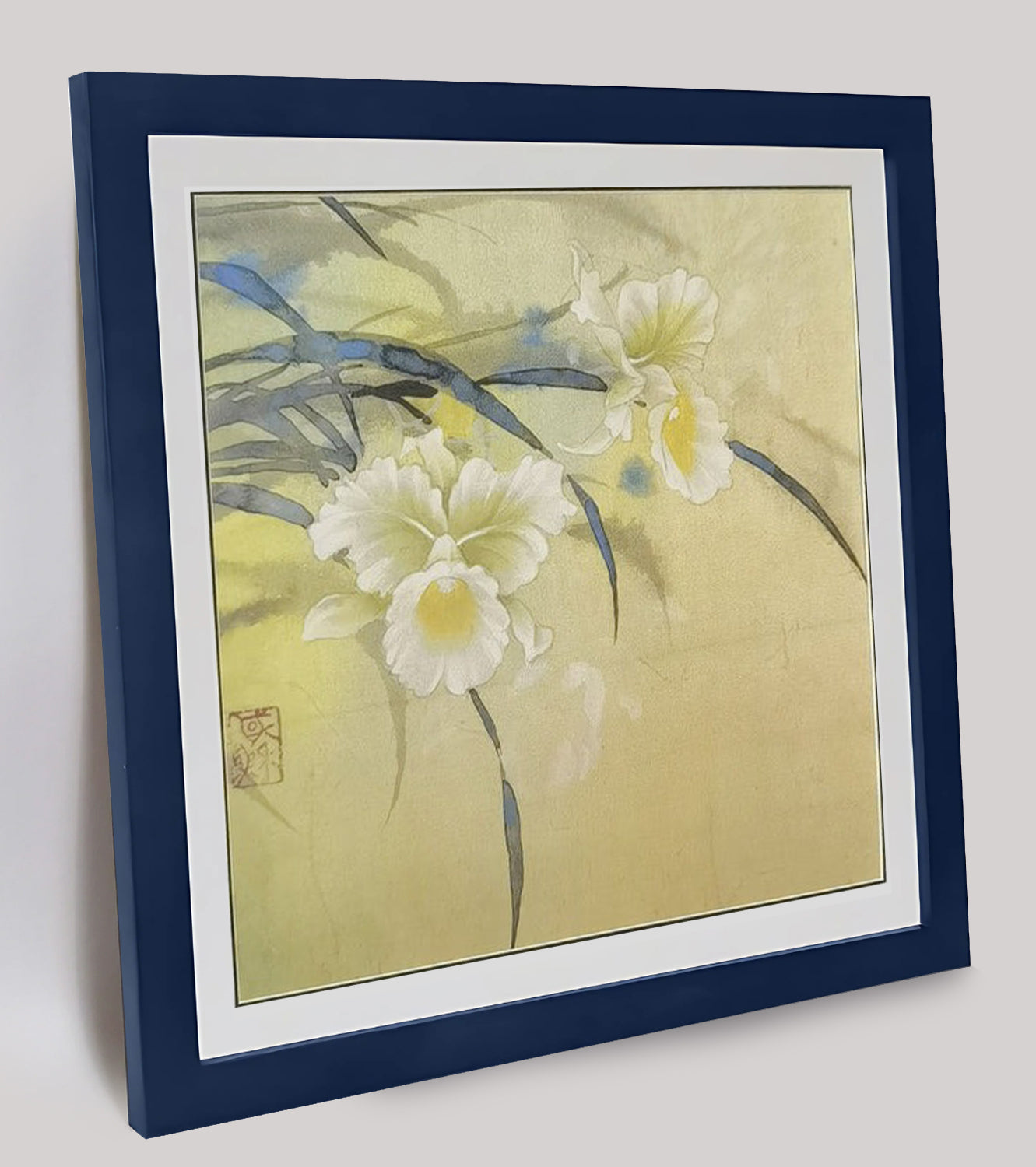 Hand-painted Lily Flower Watercolor Artwork – Elegant & Vibrant, Premium MATT Paper, Natural Wood Frame, Multiple Sizes & Colors