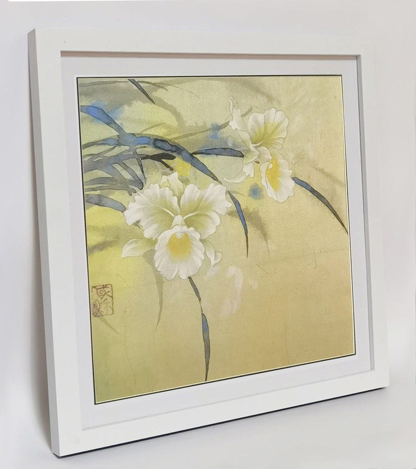 Hand-painted Lily Flower Watercolor Artwork – Elegant & Vibrant, Premium MATT Paper, Natural Wood Frame, Multiple Sizes & Colors