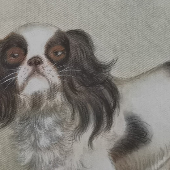 Pekingese Perception Handmade Art Printing Animal Dog Cute with Wood Frame