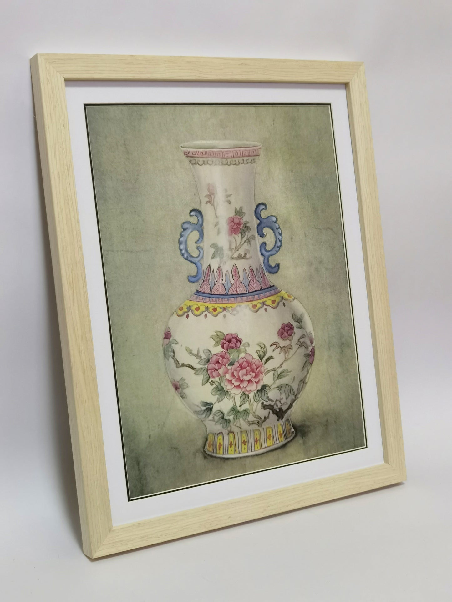 China Porzellan Vase Stillleben Handgefertigte Malerei Kunst Gerahmtes Poster Bild Druck Kunstwerk - Kostenloser Versand