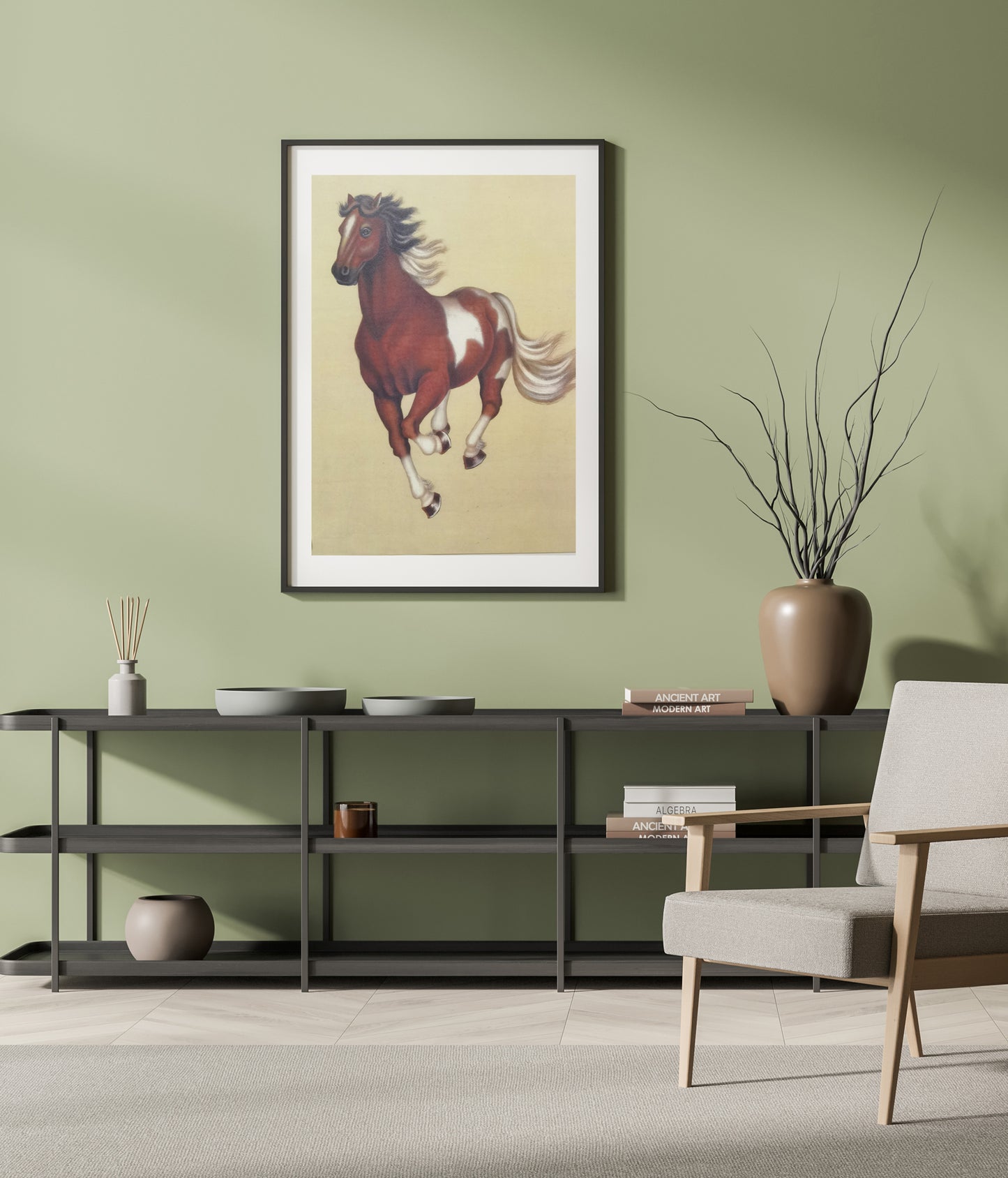 Clydesdale Horse Handmade Painting Art Solid Wood Framed Poster Picture Print Artwork