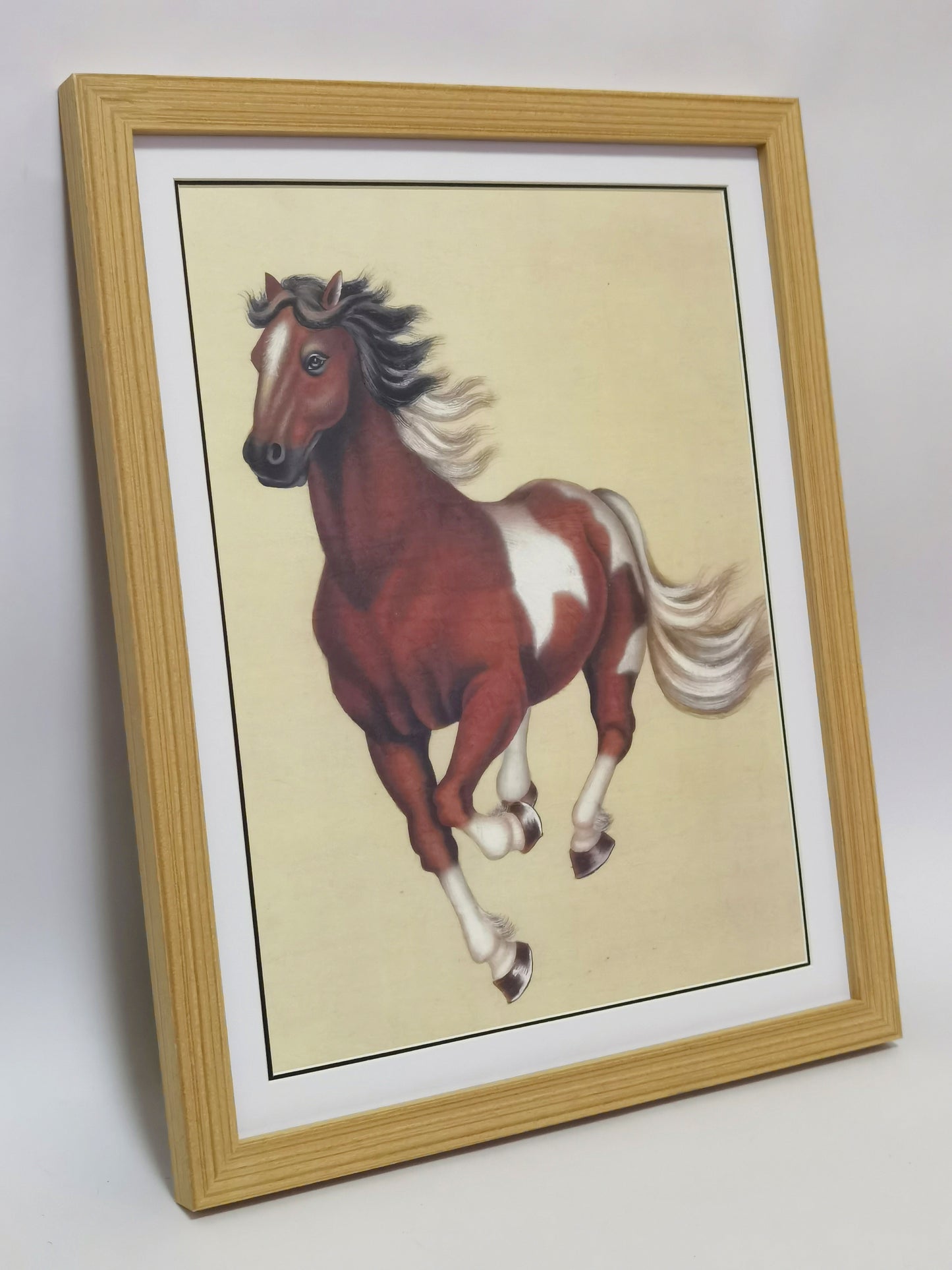 Clydesdale Horse Handmade Painting Art Solid Wood Framed Poster Picture Print Artwork - Free Shipping