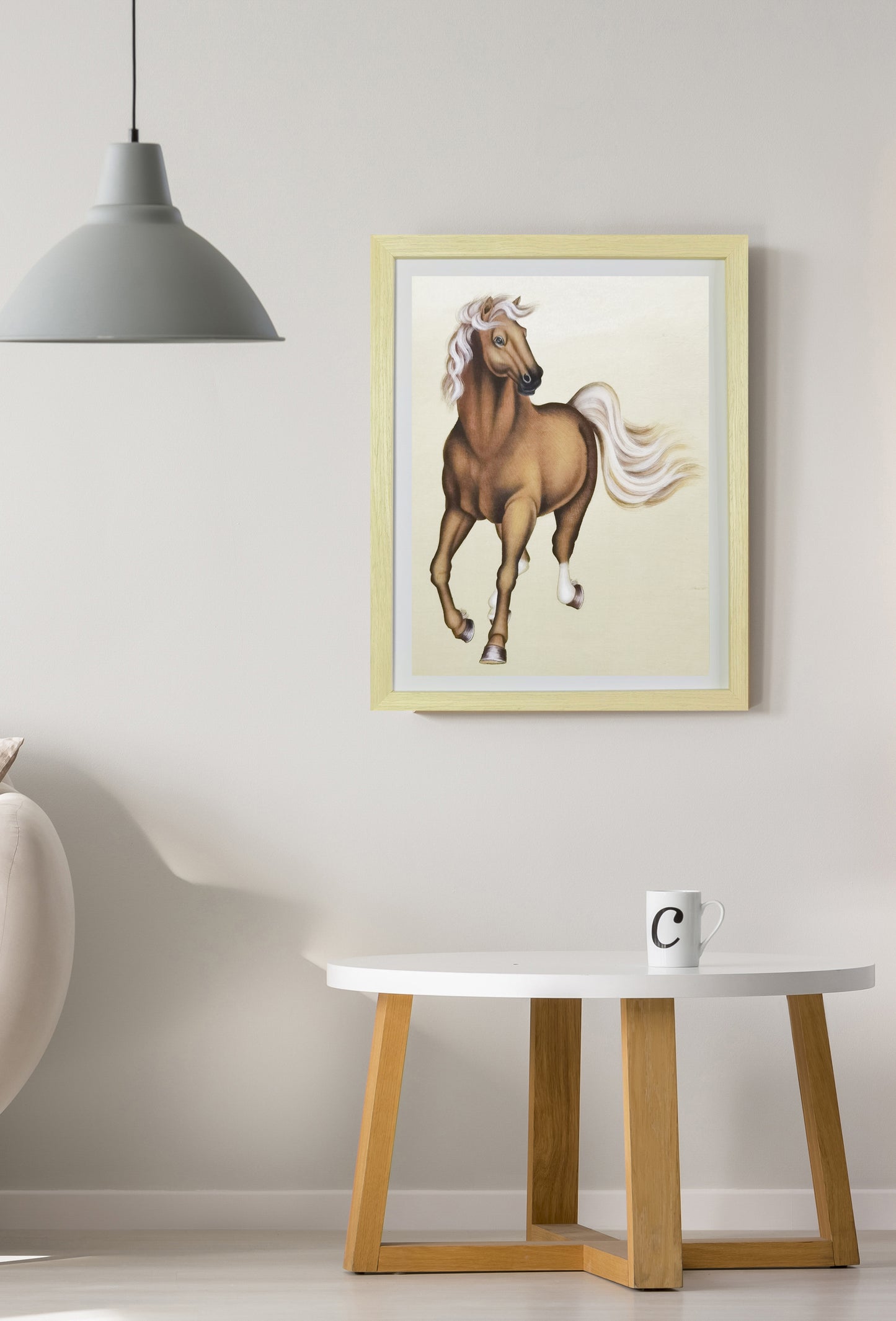 Quarter Horse Handmade Painting Art Solid Wood Framed Poster Picture Print Artwork