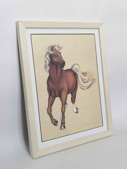 Quarter Horse Handmade Painting Art Solid Wood Framed Poster Picture Print Artwork