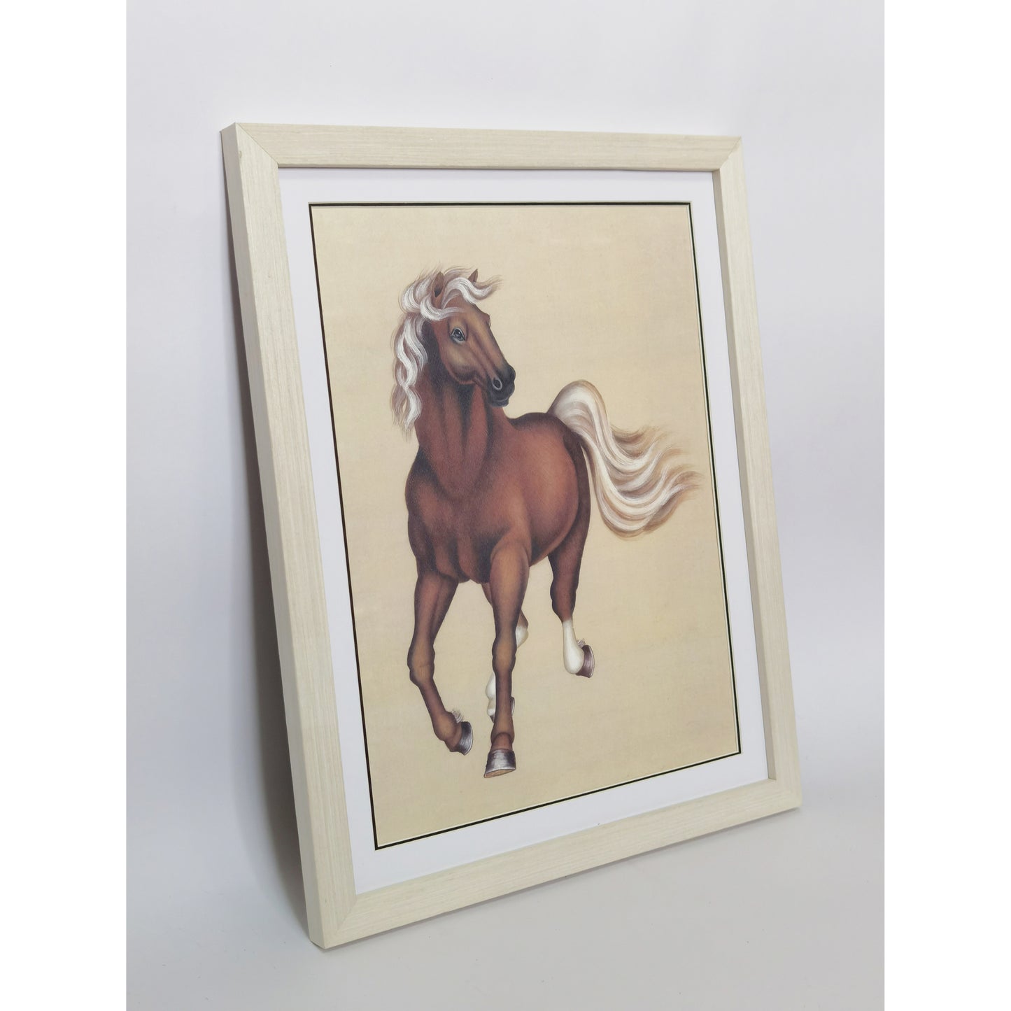 Quarter Horse Handmade Painting Art Solid Wood Framed Poster Picture Print Artwork