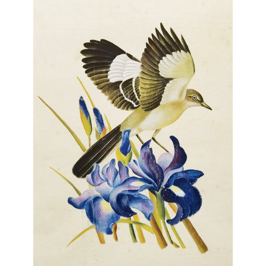 Tennessee Mockingbird Hand-painted Art Print - Premium MATT Paper, Natural Wood Frame, Wall & Tabletop Décor, Multiple Sizes & Colors