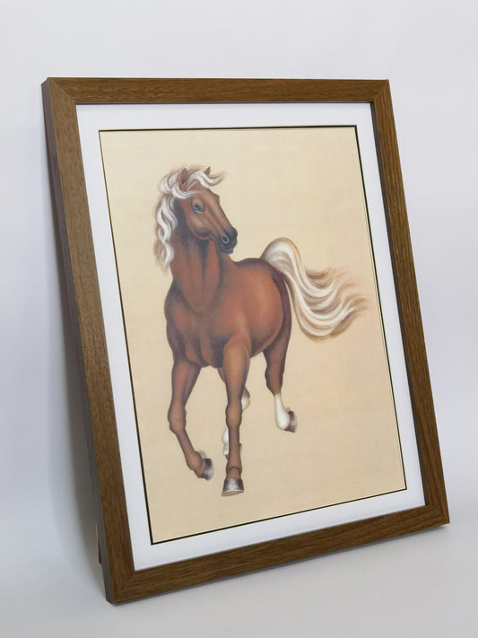 Quarter Horse Handmade Painting Art Solid Wood Framed Poster Picture Print Artwork - Free Shipping