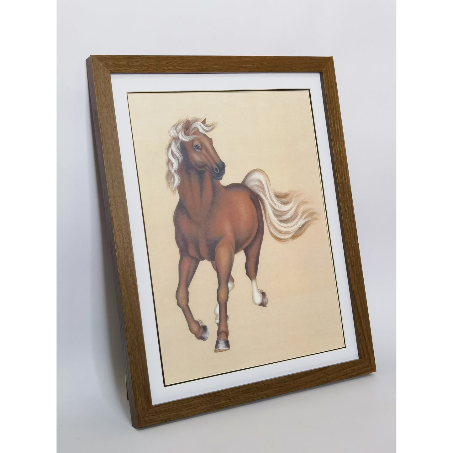 Quarter Horse Handmade Painting Art Solid Wood Framed Poster Picture Print Artwork