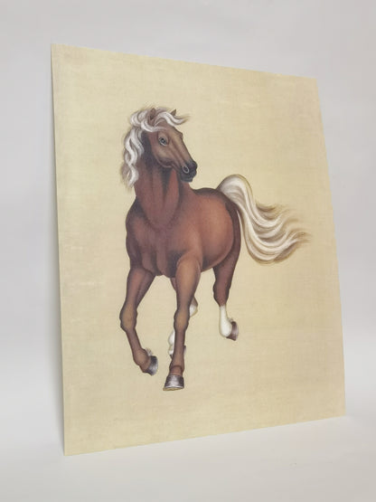 Quarter Horse Handmade Painting Art Solid Wood Framed Poster Picture Print Artwork