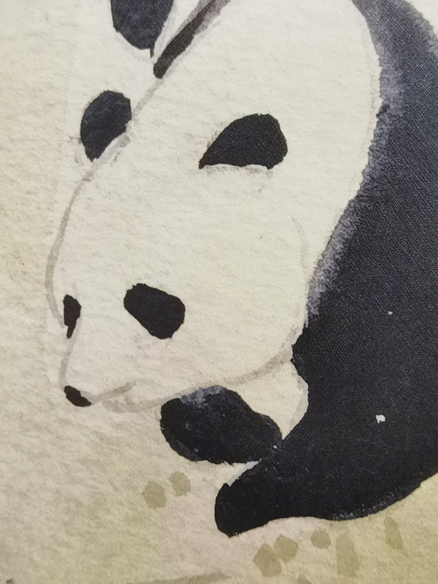 Panda Mutterliebe Landschaft Handgemachtes Gemälde Kunst Gerahmtes Poster Bild Druck Kunstwerk - Kostenloser Versand