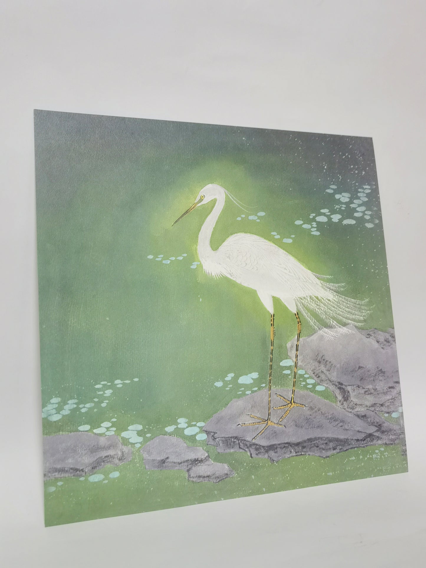 Egret Landscape Handmade Painting Art Solid Wood Framed Poster Picture Print Artwork - Free Shipping