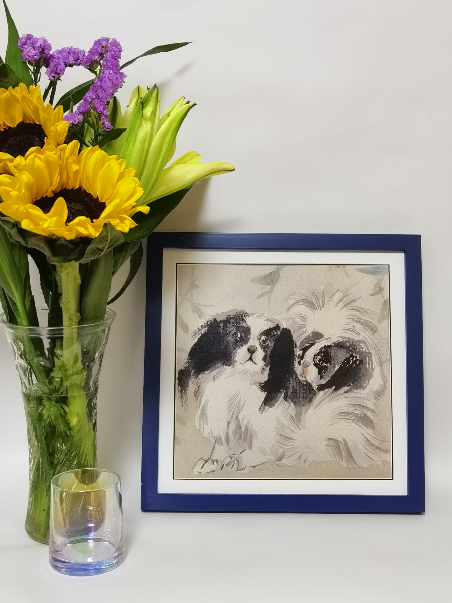 Pekingese Dog Pet Cute Handmade Painting Art Solid Wood Framed Poster Picture Print Artwork - Free Shipping